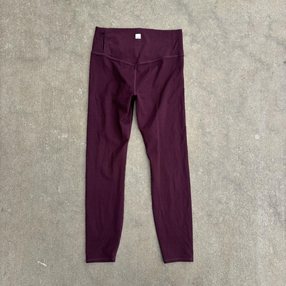 Vuori Leggings Womens‎ XS Purple High Rise Ankle Yoga Pants Zip Pocket Stretch